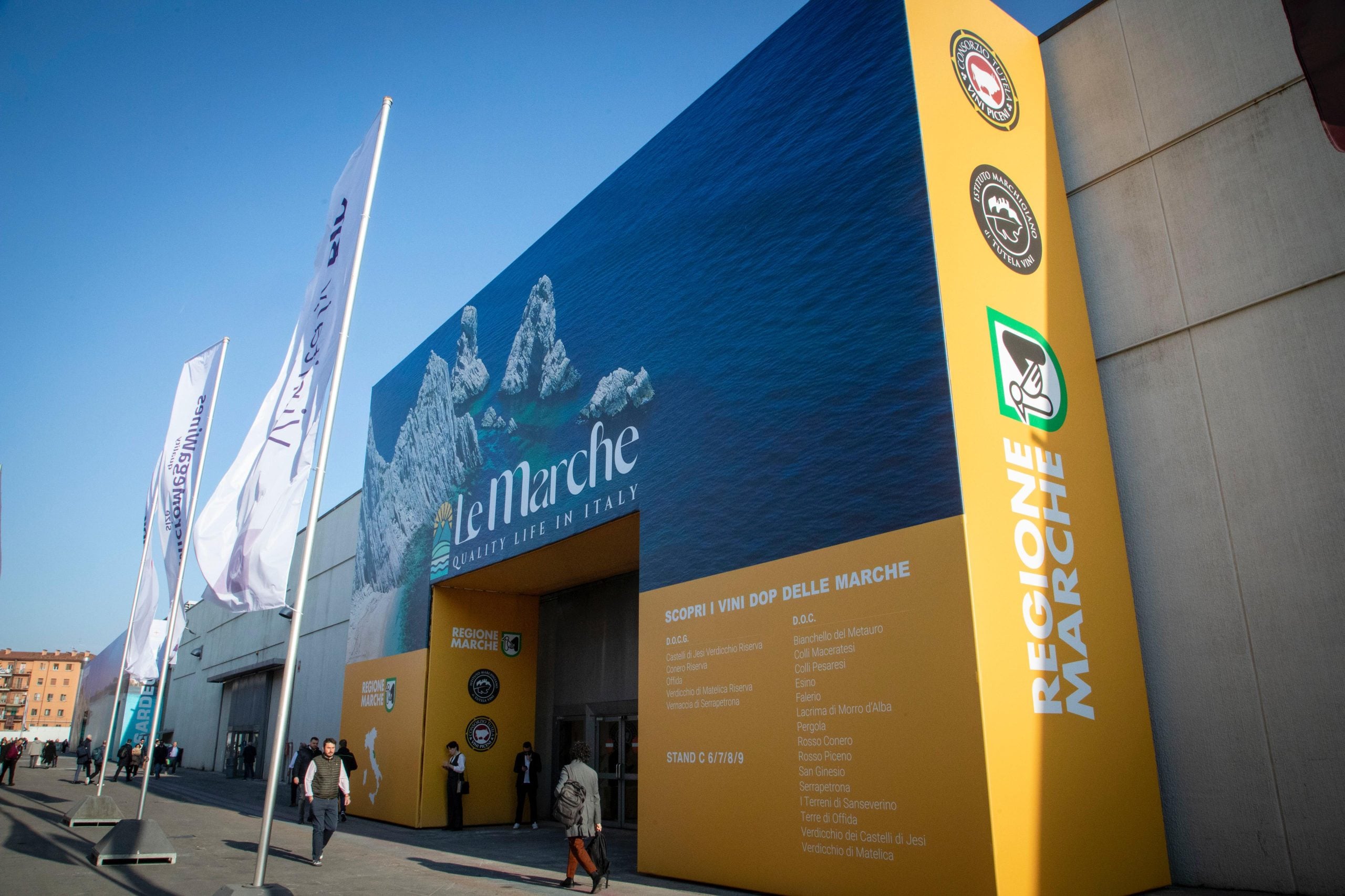 Il padiglione della Regione Marche all’edizione 2025 del Vinitaly